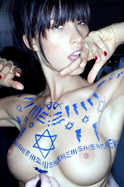 Painted Petra Nemcova for Playboy